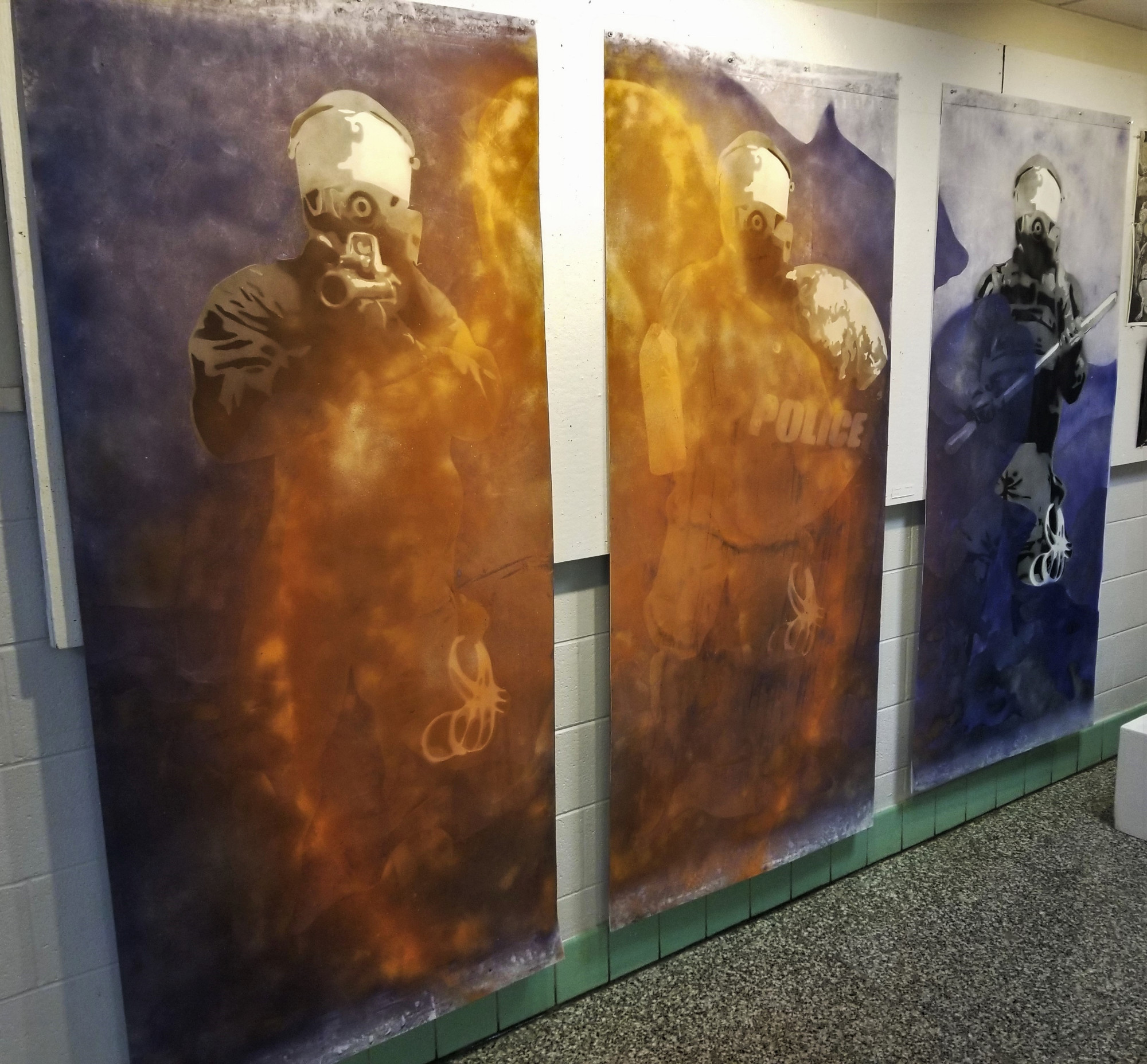 triptych painting American Terrorists